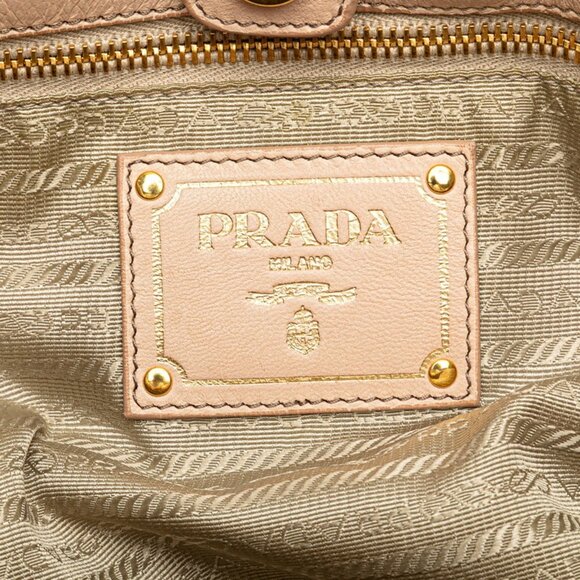 PRADA Cream Leather Shoulder Bag - Picture 6 of 9